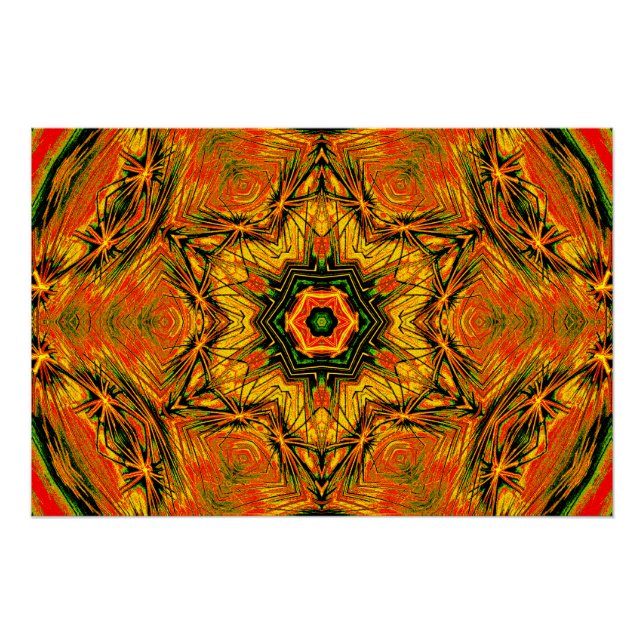 Pôster Kaleido Starburst – Glossy Art Poster (Frente)