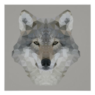 Pôster Kaleidoscope Wolf