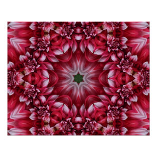 Pôster Kaleidoscópio Crimson Dahlia