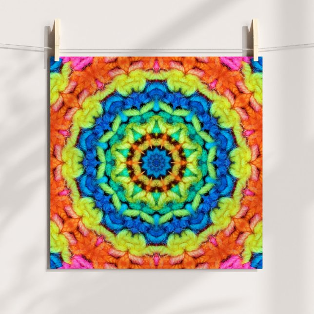 Poster Kaleidoscópio de Cabelo Digital Dia Ensolarado Art (Sunny Day Kaleidoscope Poster)