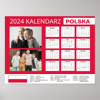 Poster Kalendarz z własnymi zdjęciami 2024 | POLÔNIA