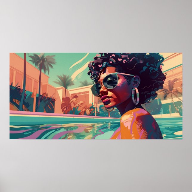 Poster Kalisha nadando no paraíso (Frente)