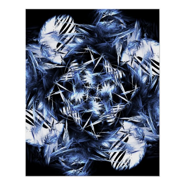 Pôster Kaliverse Fluid Fractal #01 Cartaz (Frente)