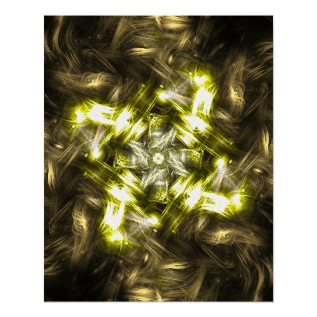 Pôster Kaliverse Fluid Fractal #01 Cartaz (Frente)