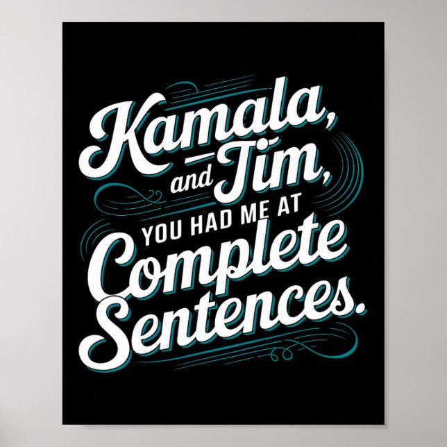 Poster Kamala E Tim Tiveste-Me Em Frases Completas 2 (Frente)