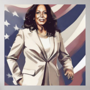 Poster Kamala Harris 2024 1rua índia Melanina Sista