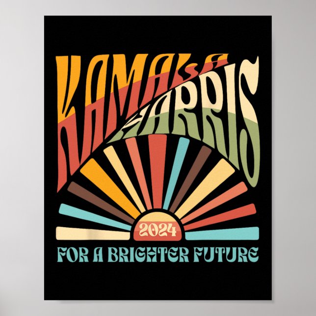 Poster Kamala Harris 2024 Brighter Future Kamala Sunrise (Frente)