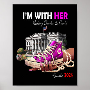 Poster Kamala Harris 2024 Eu estou com seus Bichos-de-Obr
