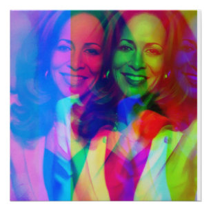 Pôster Kamala Harris 2024 meu presidente é negro e famoso