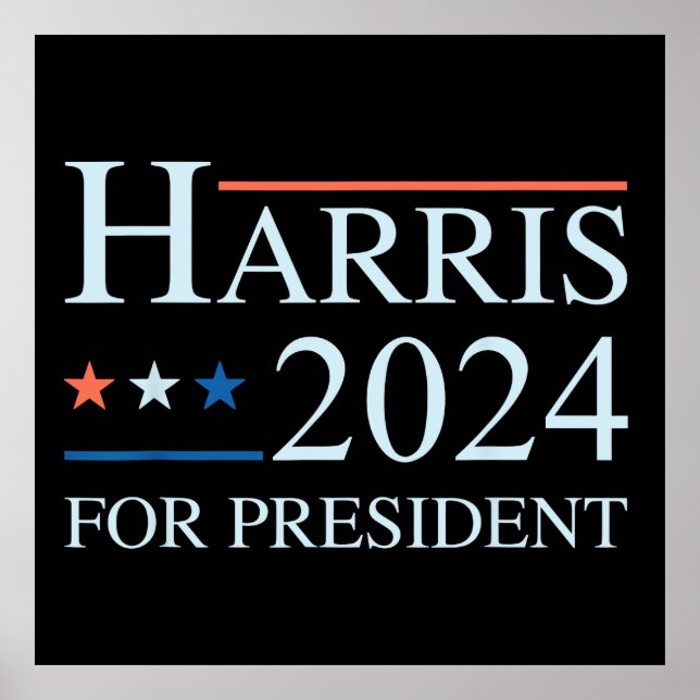 Poster Kamala Harris 2024 Para Presidente (Frente)