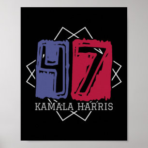 Poster Kamala Harris 47 O Presidente Da América Do Norte 