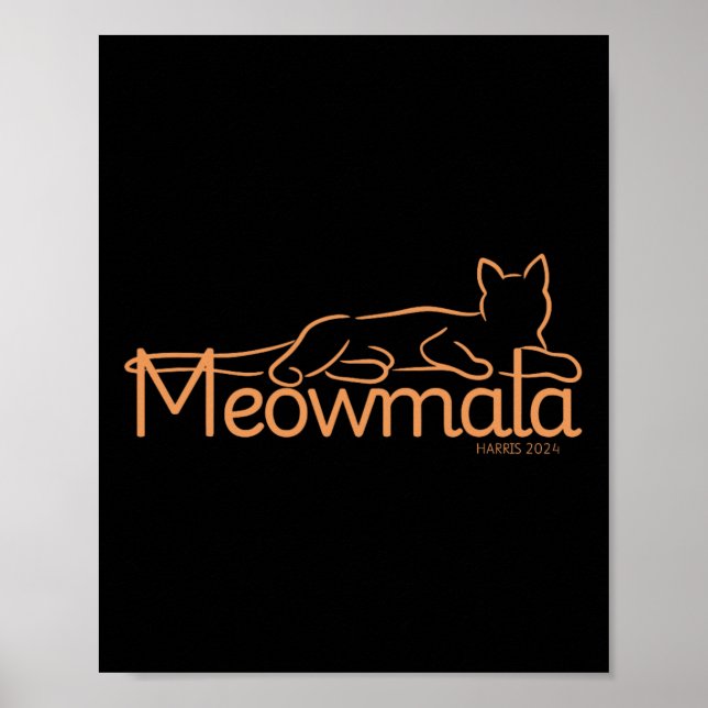 Poster Kamala Harris Cat Damies 2024 Eleição (Frente)