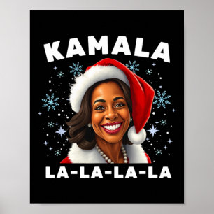 Poster Kamala Harris engraçada 2024 Natal Vírgula La Home
