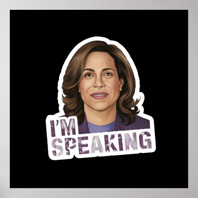 Poster Kamala Harris Eu Estou Falando, Citação Histórica  (Frente)