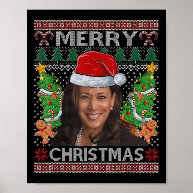 Poster Kamala Harris Feliz Natal das Mulheres (Frente)