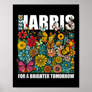 Poster Kamala Harris Frota Floral Feminina Cuta Eleição
