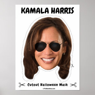 Poster Kamala Harris Halloween Mask
