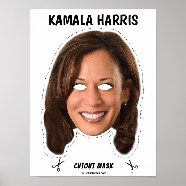 Poster KAMALA HARRIS Halloween Mask (Frente)