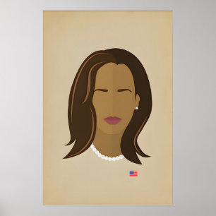 Poster Kamala Harris, Ícone das Mulheres Negras que Fazem