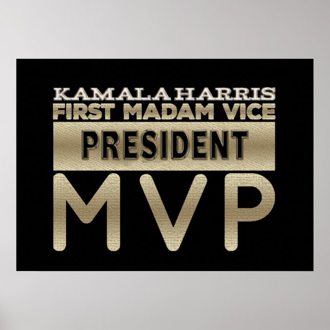 Poster Kamala Harris Madame Vice-presidente MVP (Frente)