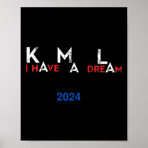 Poster Kamala Harris Mlk Kml Eu Tenho Um Sonho Pres Eleiç