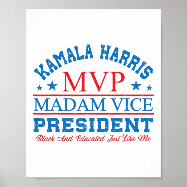Poster Kamala Harris Mvp Senhora Vice-Presidente Black An (Frente)