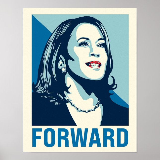 Poster Kamala Harris para frente 11x14 (Frente)