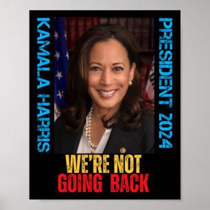Poster Kamala Harris Presidente 2024 Não vamos voltar