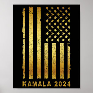 Poster Kamala Harris Presidente Campanha 2024 Retro Vinta