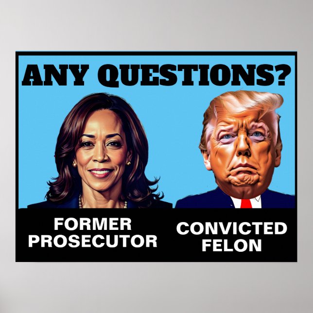 Poster Kamala Harris Promotor Trump Felon (Frente)