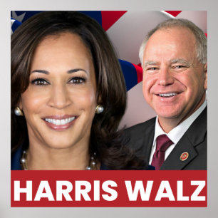 Poster Kamala Harris Tim Walz 2024