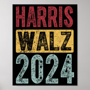 Poster Kamala Harris Tim Walz Walz Harris Walz Walz 202