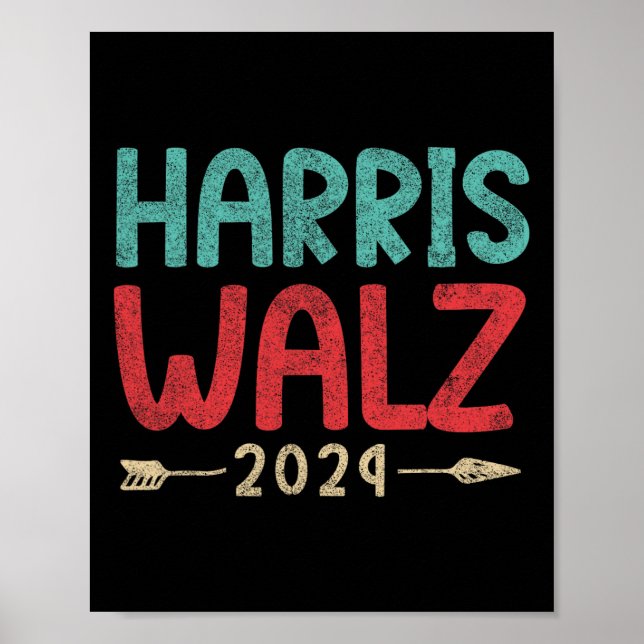 Poster Kamala Harris Tim Walz Walz Harris Walz Walz 202 (Frente)