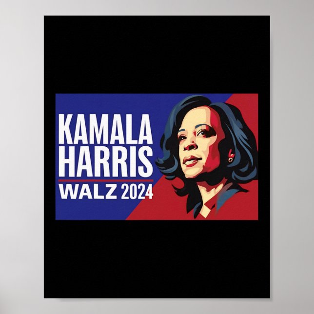 Poster Kamala Harris Tim Wheimer Waltz 2024 Peace Lgbt (Frente)