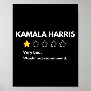 Poster Kamala Harris Uma 1 Classificação de Estrela Muito