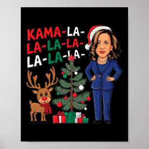 Poster Kamala-la-Funny Harris Festivo Xmas Engraçado Chri