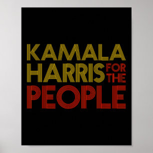 Poster Kamala Para as Pessoas Derrubando Barreiras