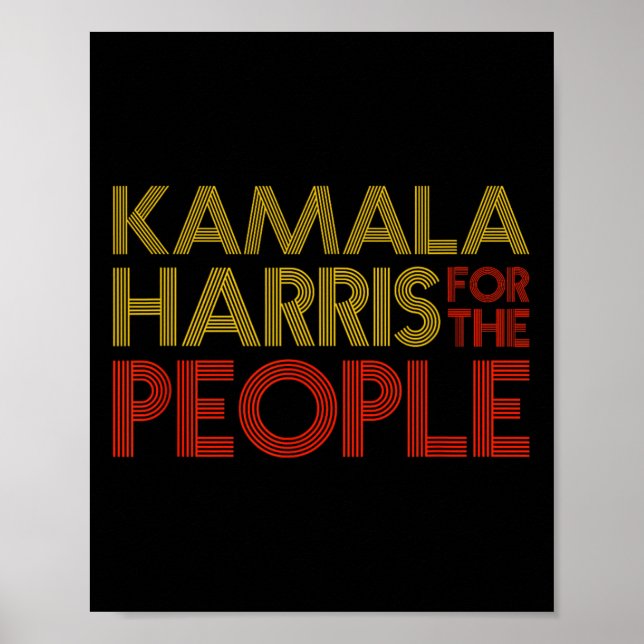 Poster Kamala Para o Povo Derrubando Barreiras  (Frente)