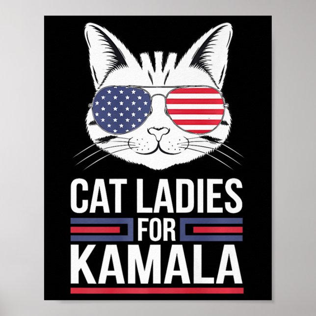 Poster Kamala Para Presidente - Cat Lady Uni (Frente)