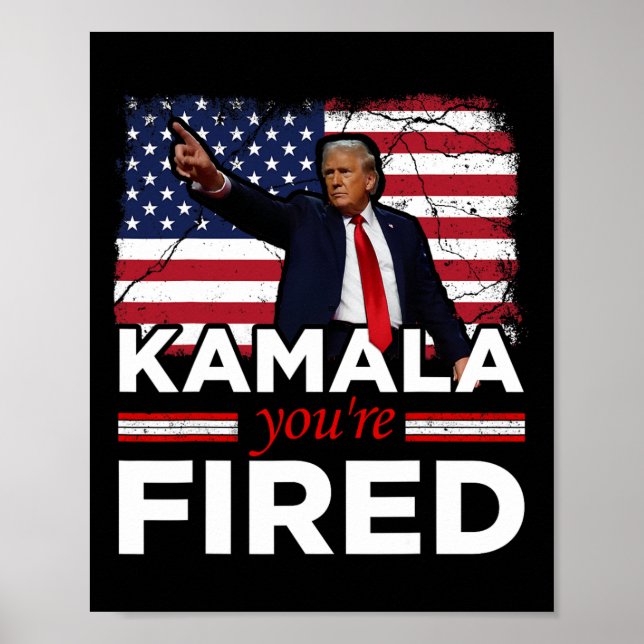 Poster Kamala Você Está Demitido Engraçado  (Frente)
