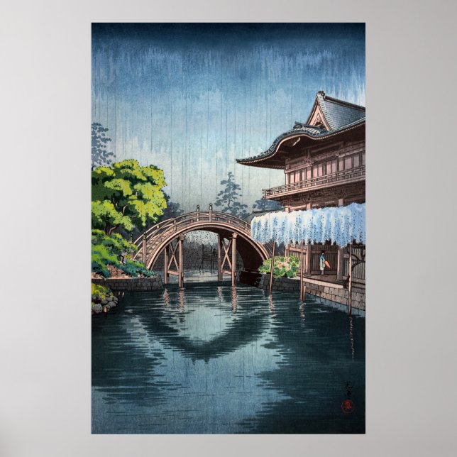 Poster Kameido Tenmangu por Tsuchiya Koitsu (Frente)