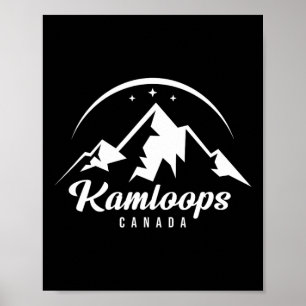 Poster Kamloops Canada Ski Resort Skiting Snowboard