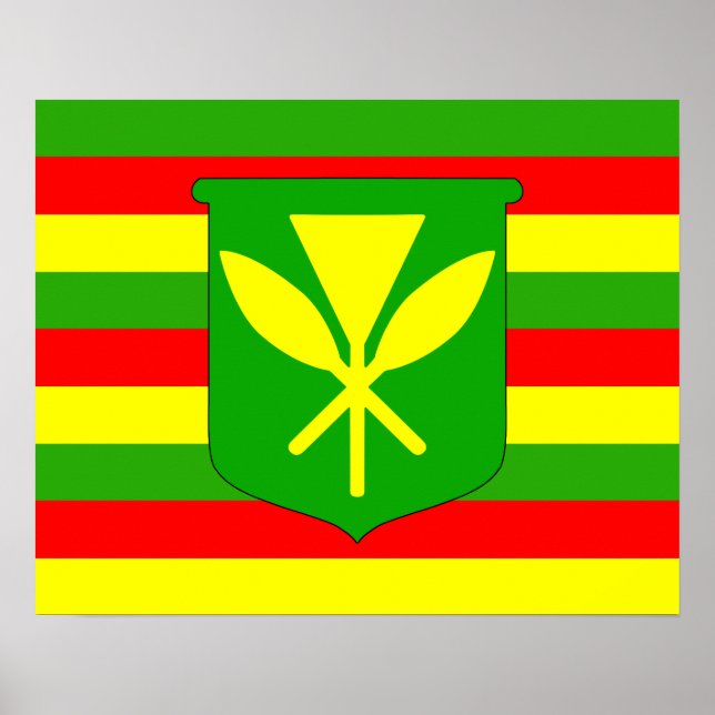 Poster Kanaka Maoli Flag (Frente)