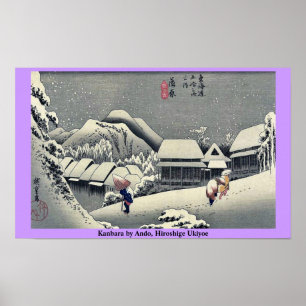 Poster Kanbara por Ando, Hiroshige Ukiyoe