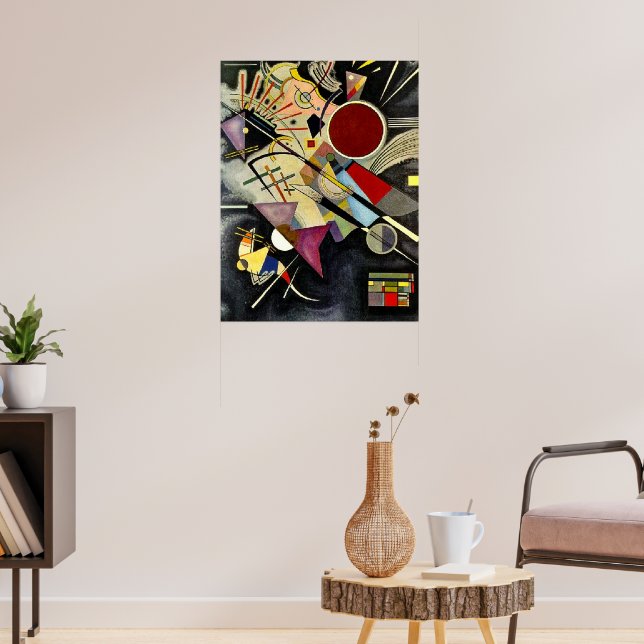 Poster Kandinsky - Acompanhamento Preto (Sala de Estar 3)