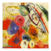 Kandinsky Black Trakes Abstrato Painting