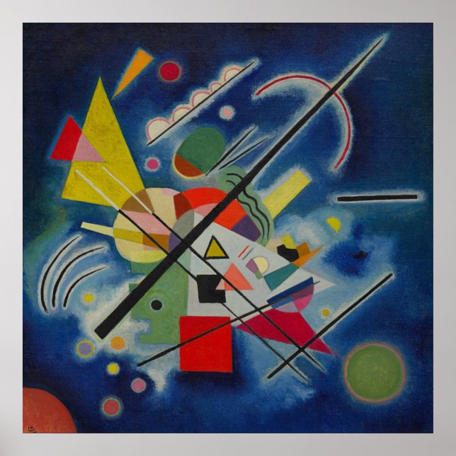 Poster Kandinsky Blue Painting Abstrato Trabalho de arte (Frente)