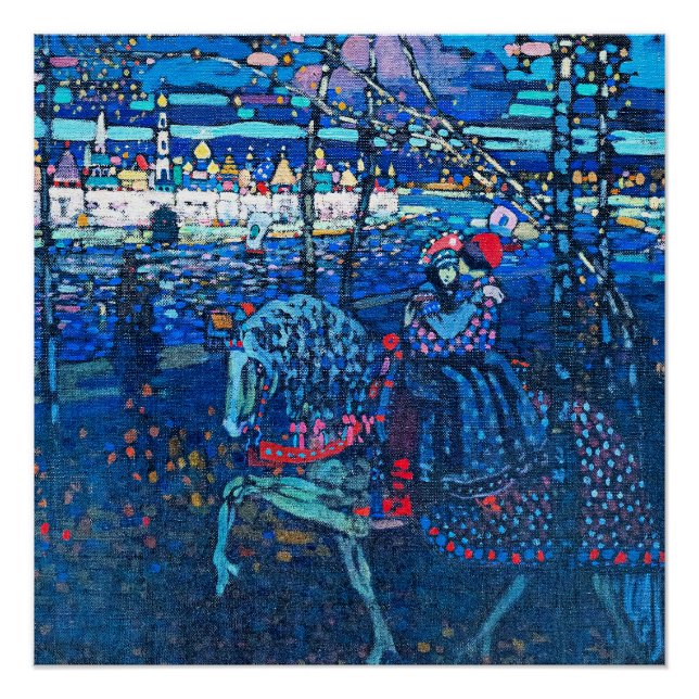 Pôster Kandinsky - Casal a Cavalo (Frente)