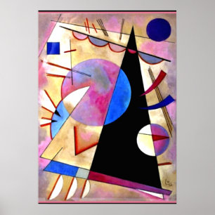 Poster Kandinsky - Cubismo Abstrato com Pinks e Blues