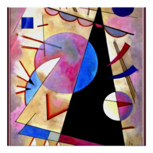 Pôster Kandinsky - Cubismo Abstrato com Pinks e Blues